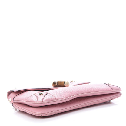 Gucci Pebbled Calfskin Bamboo Chain Bag Pink 4 of 12
