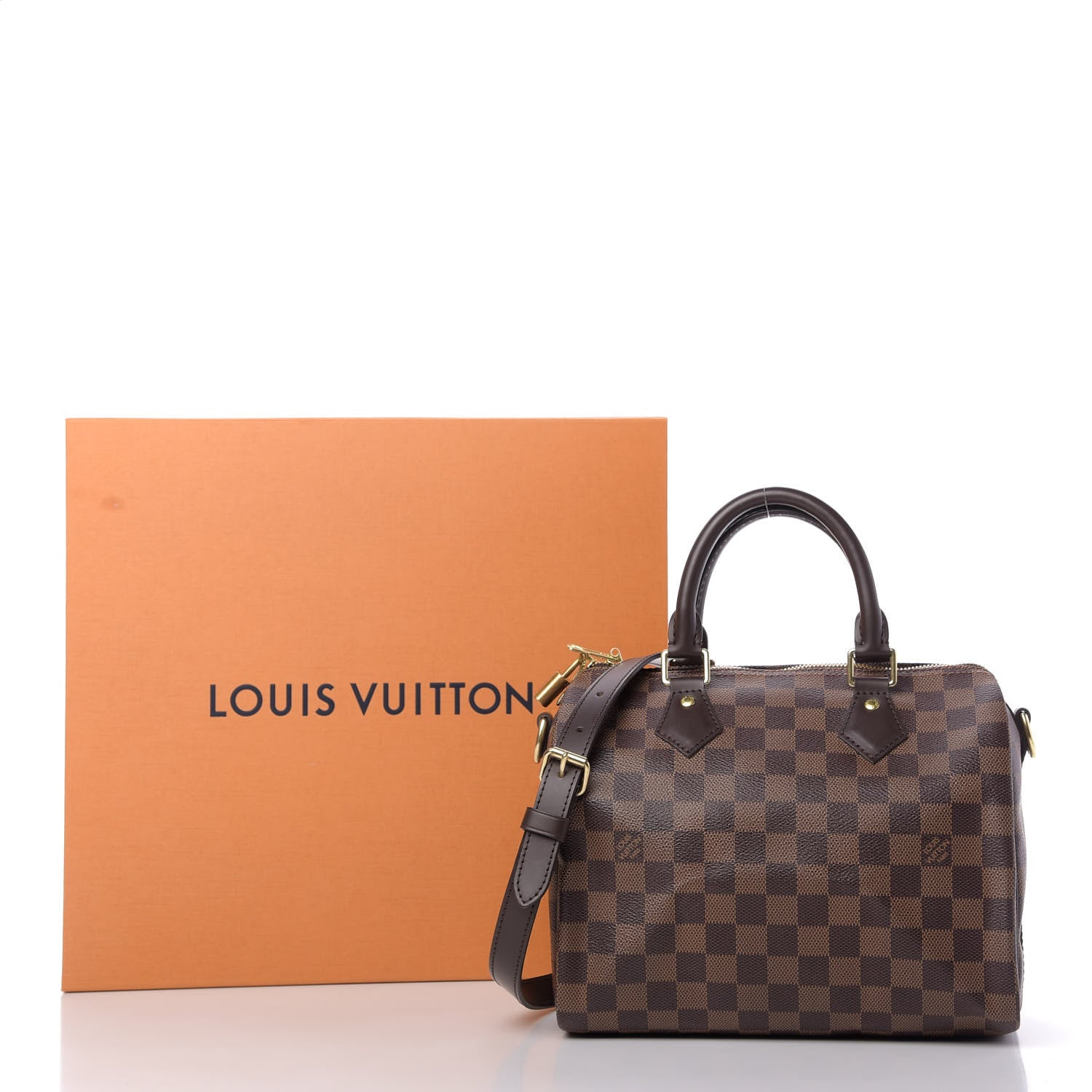 Louis Vuitton Damier Ebene Speedy Bandouliere 25 11 of 11