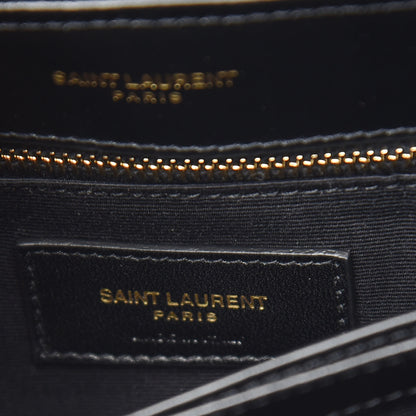 Saint Laurent Velvet Y Quilted Monogram Toy Loulou Chain Satchel French Black 6 of 10