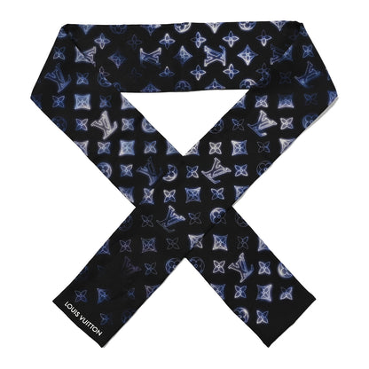 Louis Vuitton Silk Monogram Flight Mode Bandeau Blue 1 of 3