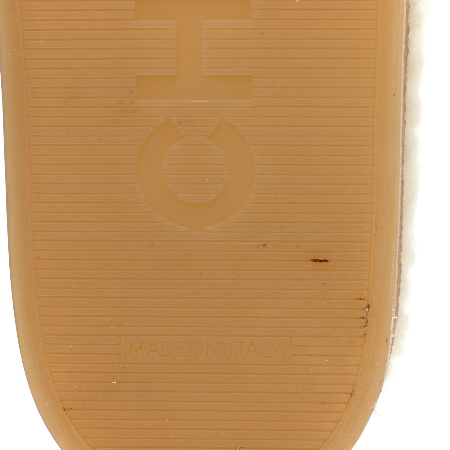 Cord Lambskin Quilted Logo Mules 37 Ivory