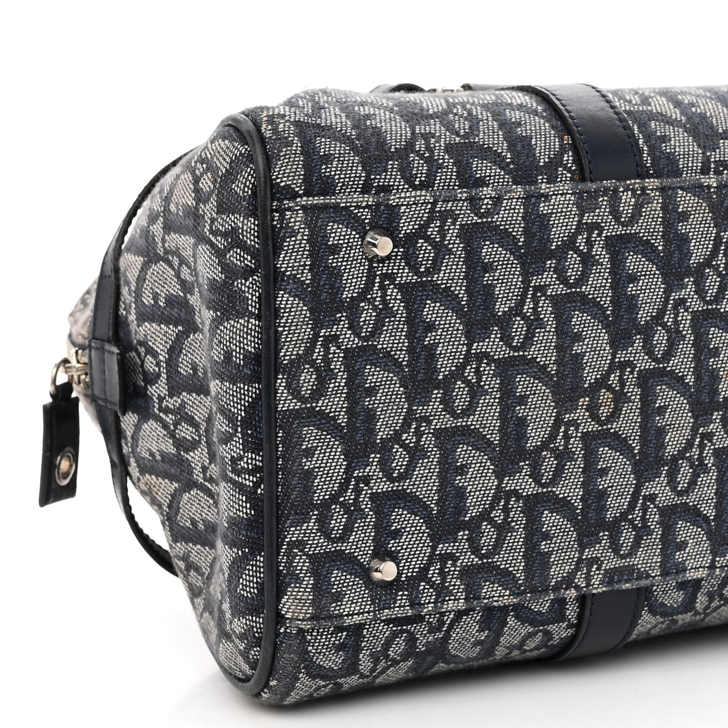 Denim Monogram Charms Shoulder Bag Blue