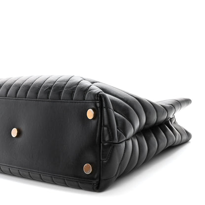 Saint Laurent Calfskin Y Quilted Monogram Large Loulou Shopper Black 11 of 13