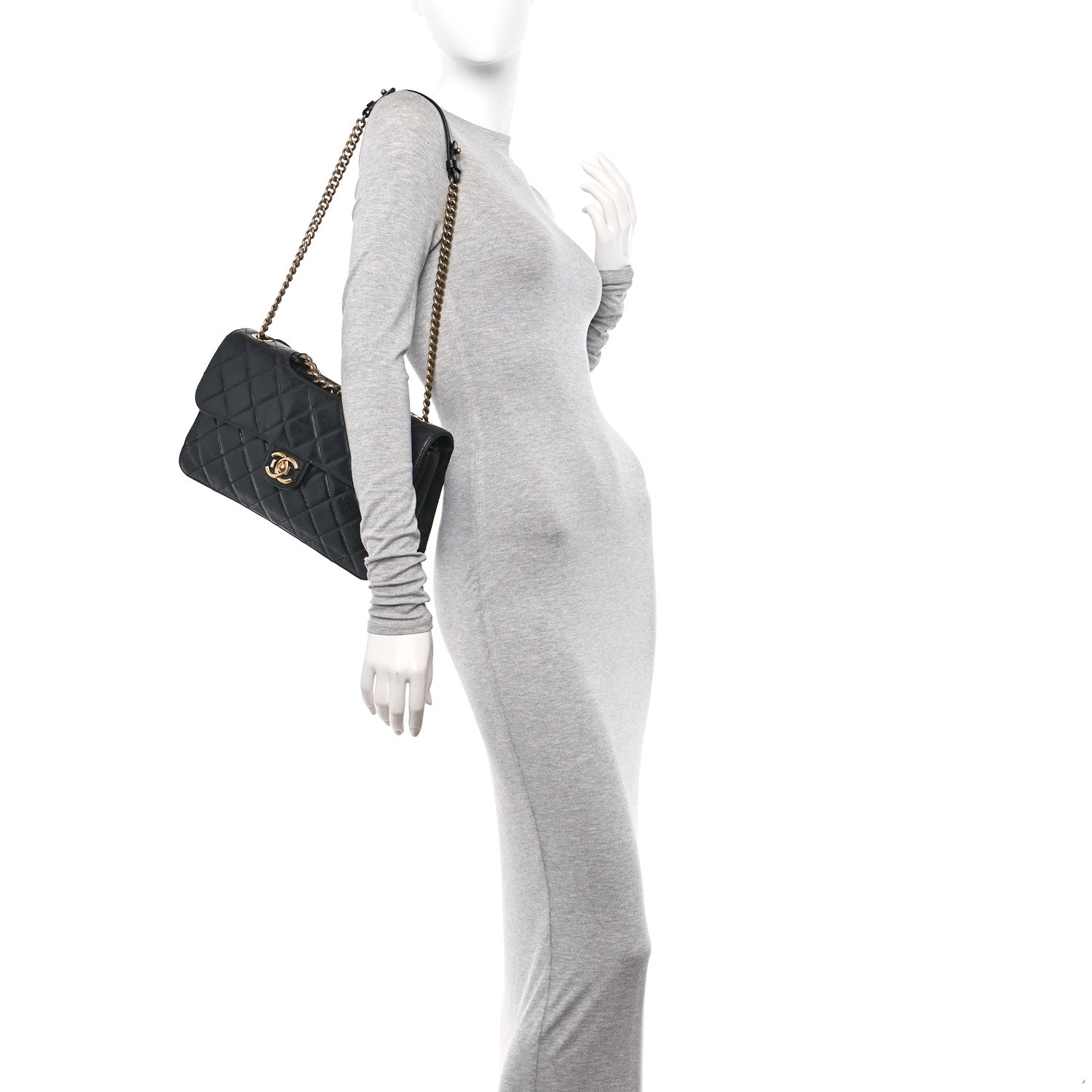 Chanel Glazed Calfskin Medium Perfect Edge Flap Black 2 of 12