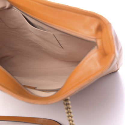 Gucci Azalea Calfskin Matelasse Large GG Marmont Slim Tote Cognac 5 of 11