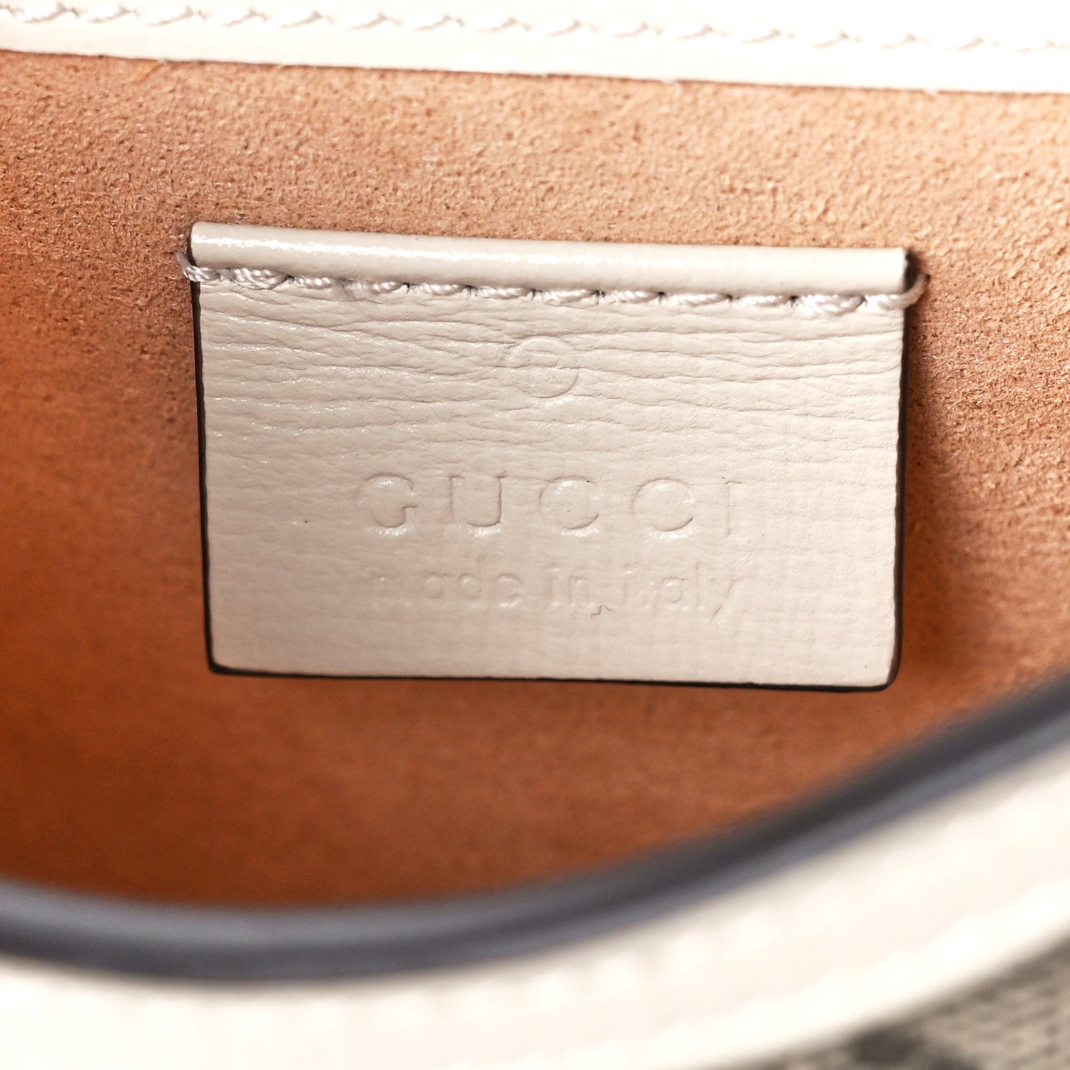 Gucci GG Supreme Monogram Azalea Calfskin Mini Horsebit 1955 Crossbody Bag Beige Ebony Mystic White 6 of 11