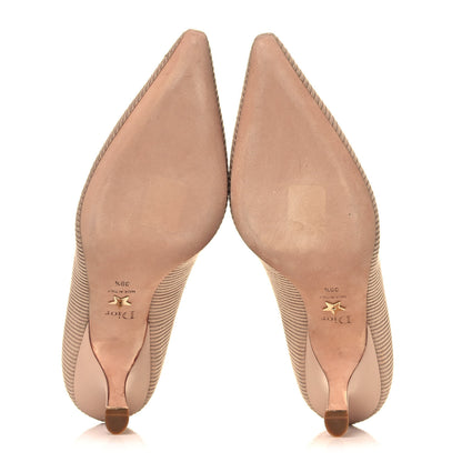 Christian Dior Technical Canvas Ribbon Embroidered J'Adior 65mm Pumps 39.5 Powder Nude 5 of 10
