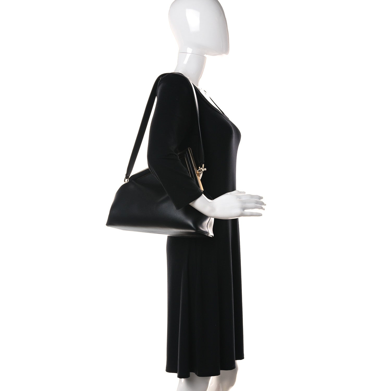 Fendi Shiny Nappa Medium Fendi First Black 3 of 14