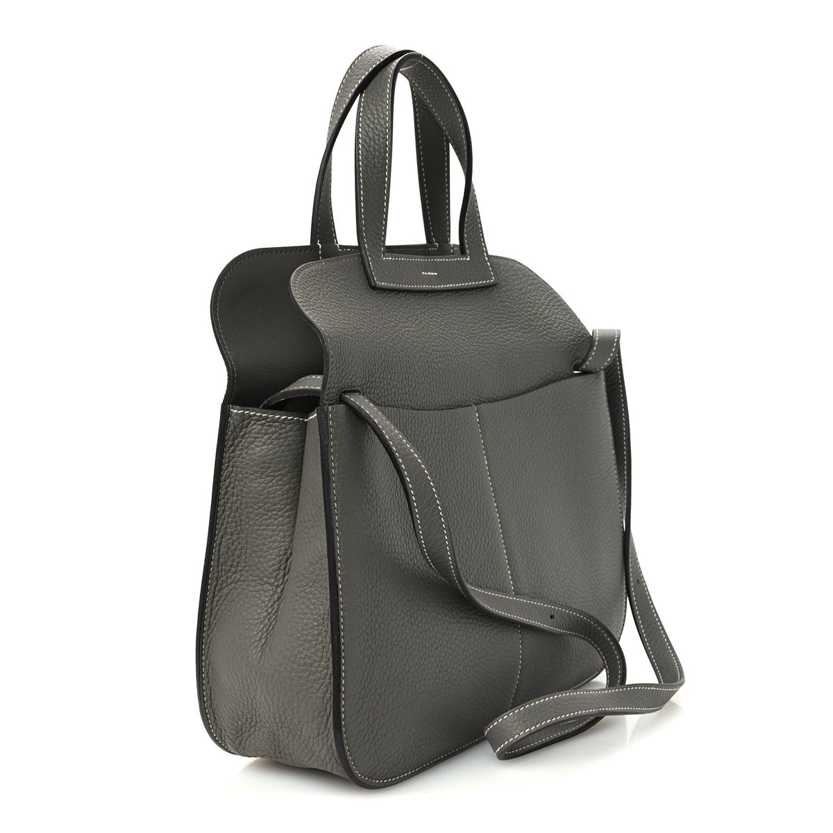 Hermes Taurillon Clemence Halzan 31 GM Gris Meyer 3 of 10