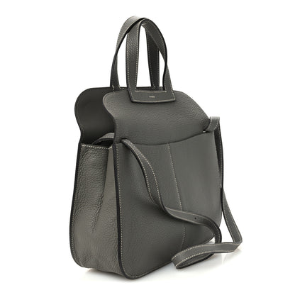 Hermes Taurillon Clemence Halzan 31 GM Gris Meyer 3 of 10
