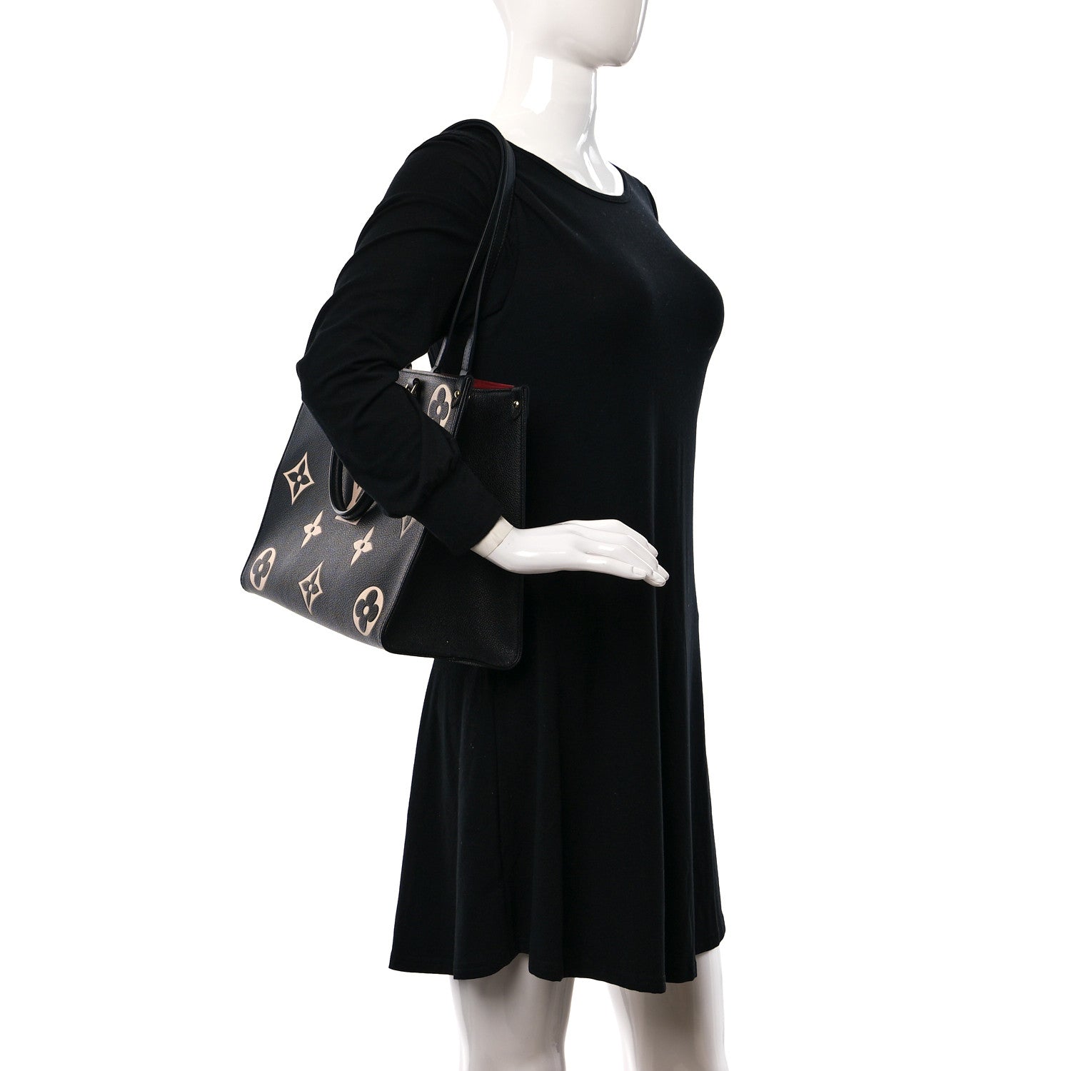 Louis Vuitton Empreinte Monogram Giant Onthego MM Black Beige 3 of 8