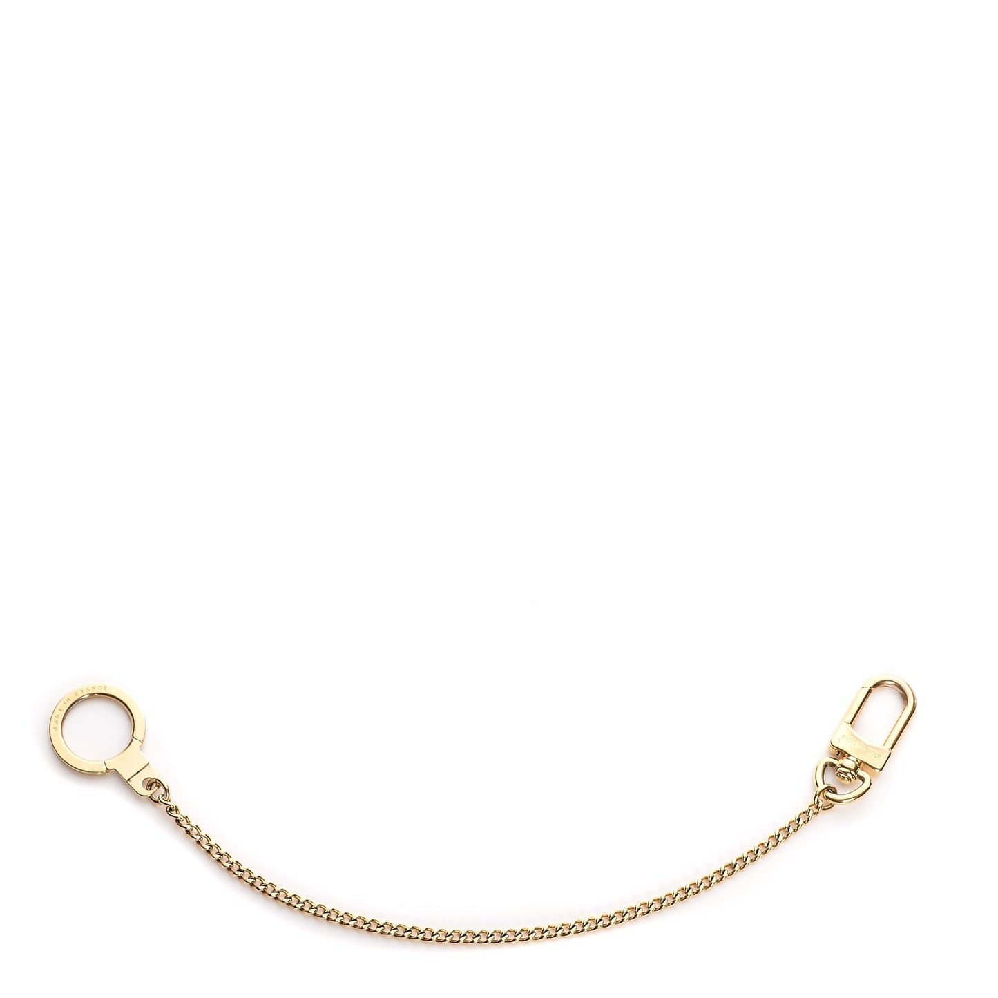 Metal Pochette Extender Key Ring Chain Gold