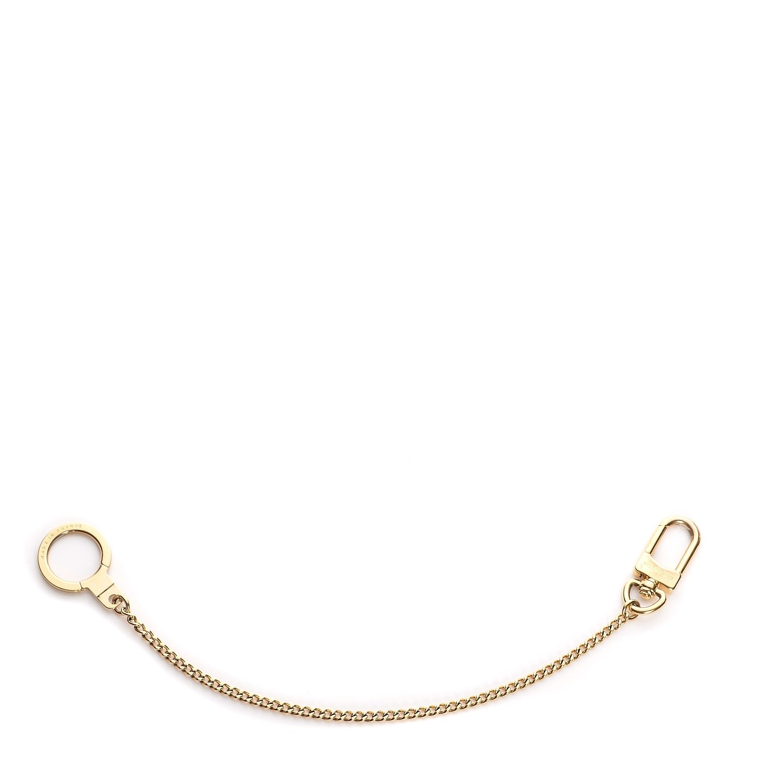 Louis Vuitton Metal Pochette Extender Key Ring Chain Gold 1 of 5