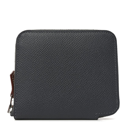 Hermes Epsom Silk'In Compact Wallet Ardoise Brume 1 of 8