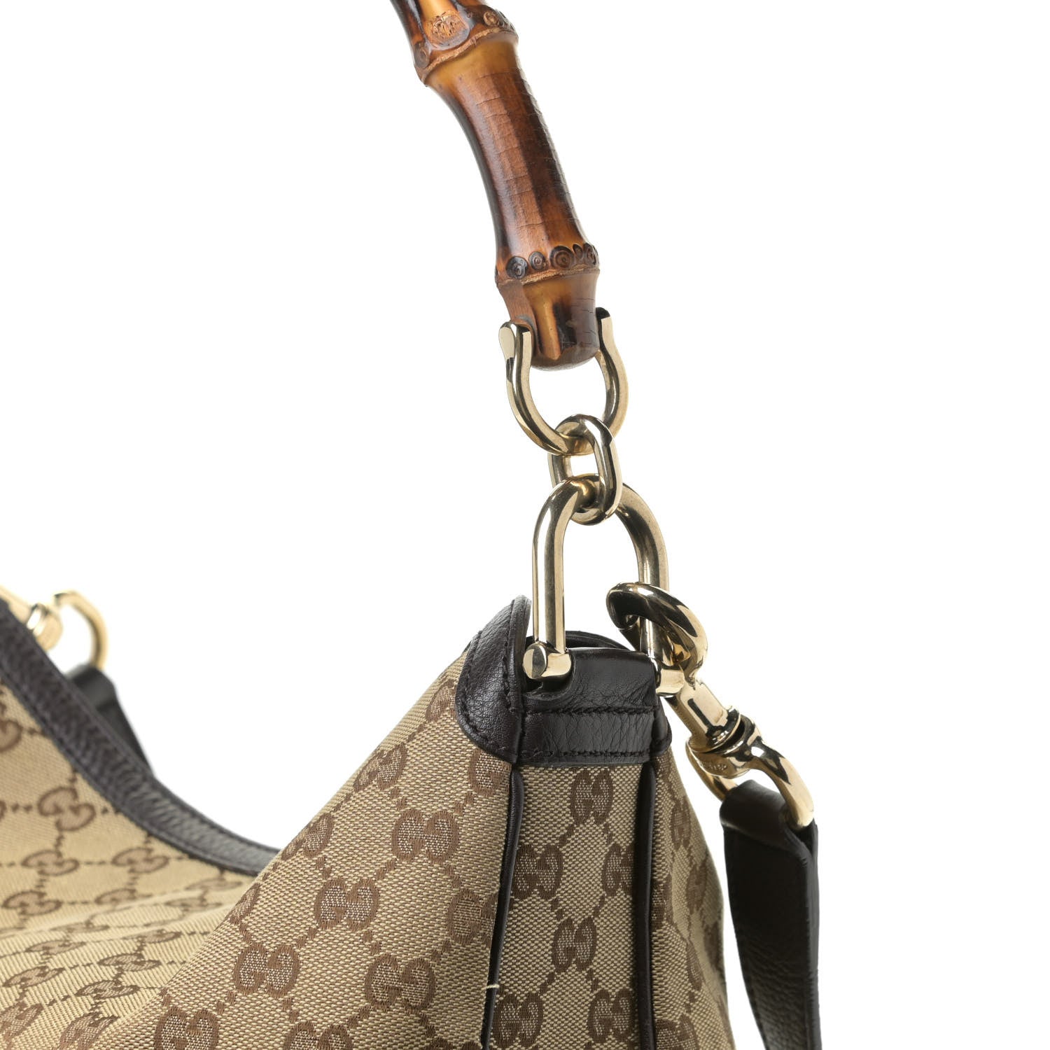 Gucci Monogram Medium Diana Bamboo Shoulder Bag Dark Brown 13 of 21