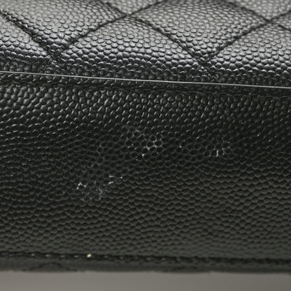 Saint Laurent Grain De Poudre Textured Mixed Matelasse Triquilt Medium Monogram Satchel Black 8 of 8