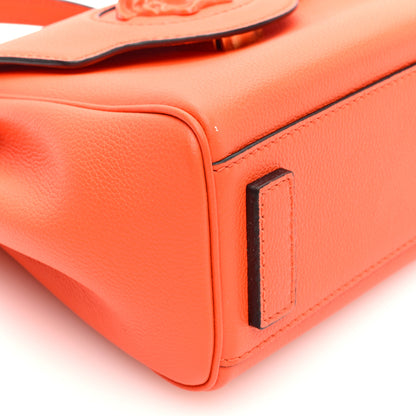 Versace Grained Calfskin Small La Medusa Top Handle Bag Orange 8 of 9