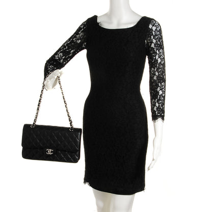 Chanel Caviar Quilted Medium Double Flap Black 2 of 9