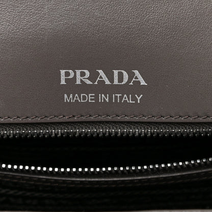 Prada Soft Calfskin Impunture Diagramme Large Chain Flap Shoulder Bag Bambu 5 of 19