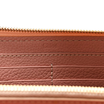 Chloe Grained Calfskin Marcie Long Zip Around Wallet Pink 6 of 13
