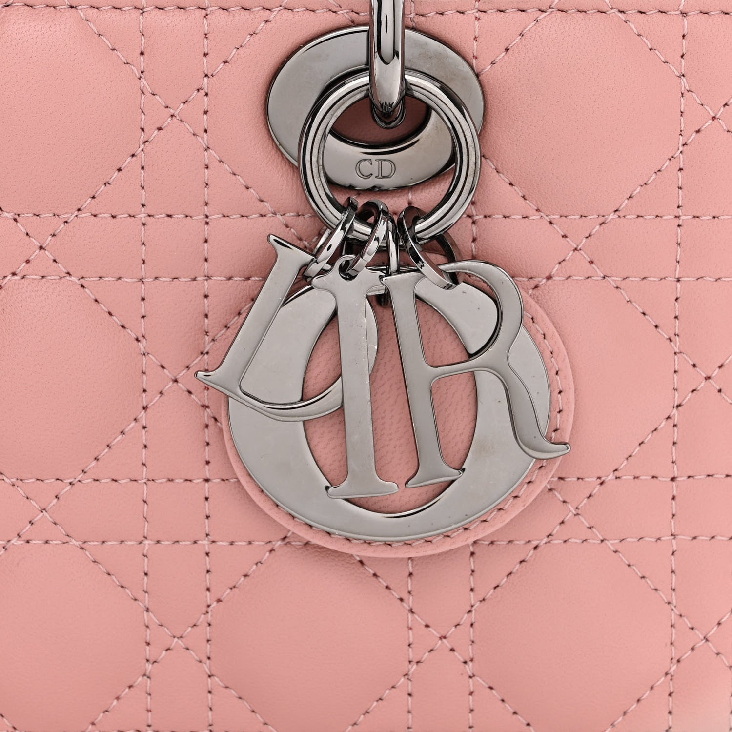 Christian Dior Lambskin Cannage Medium Lady D-Joy Old Rose 8 of 13