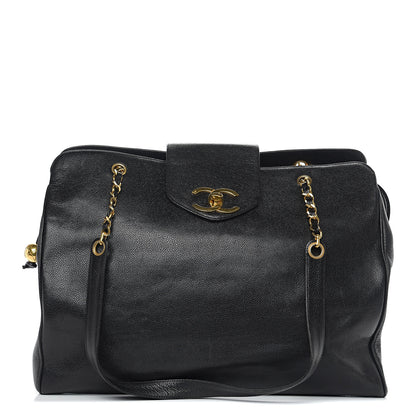 Chanel Caviar XL Weekender Bag Black 1 of 9