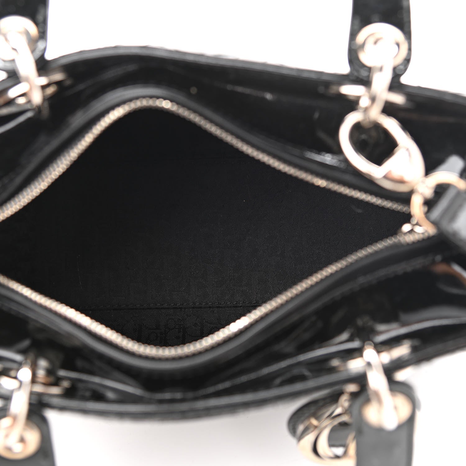 Christian Dior Patent Cannage Medium Lady Dior Black 5 of 12