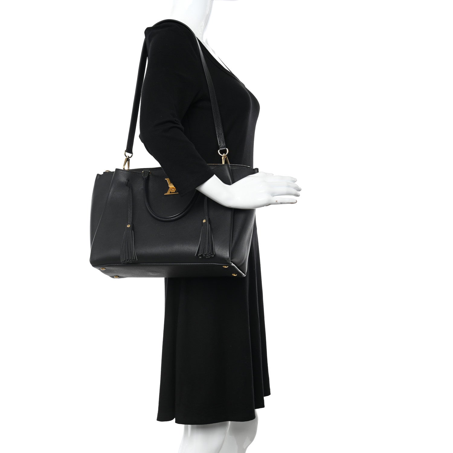 Louis Vuitton Calfskin Lockmeto Black 2 of 12