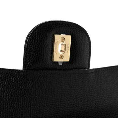 Chanel Caviar Quilted Jumbo Double Flap Black 7 of 12