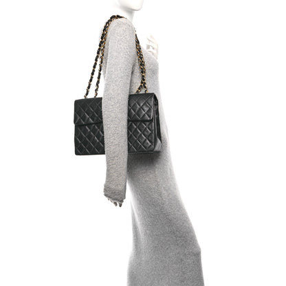Chanel Lambskin Quilted XL Jumbo Single Flap Black 3 of 23