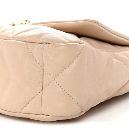 Chanel Lambskin Quilted Medium Chanel 19 Flap Beige 10 of 11