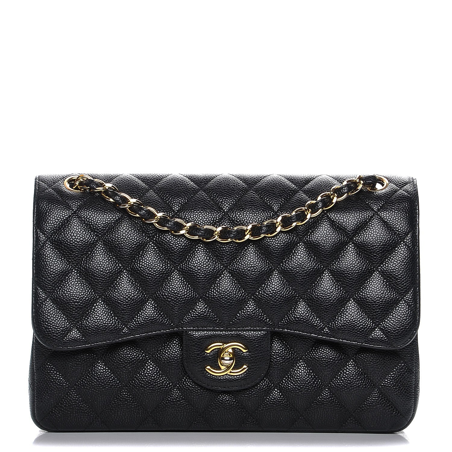 Chanel Caviar Quilted Jumbo Double Flap Black 1 of 10