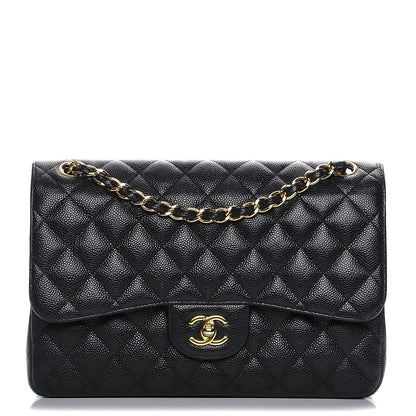 Chanel Caviar Quilted Jumbo Double Flap Black 1 of 10