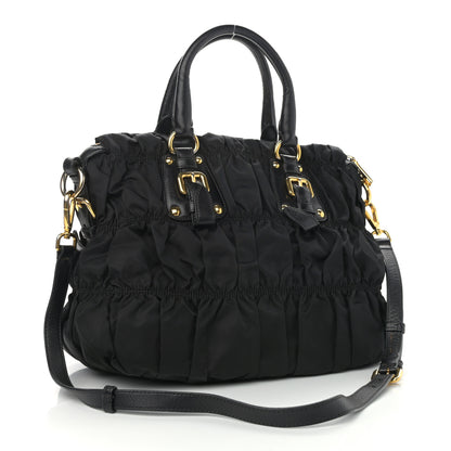 Prada Tessuto Nylon Gaufre Tote Black 3 of 12