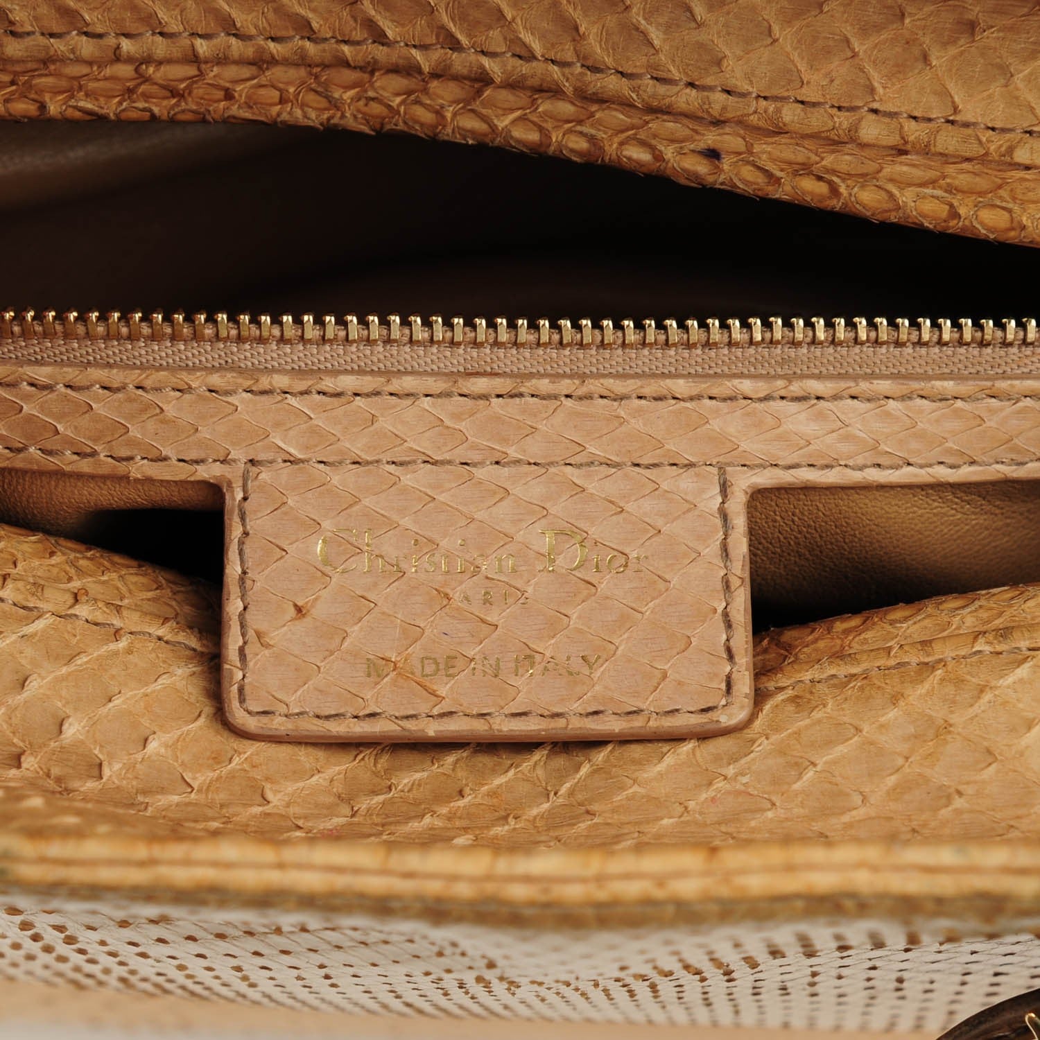 Christian Dior Python Large Lady Dior Beige 6 of 9