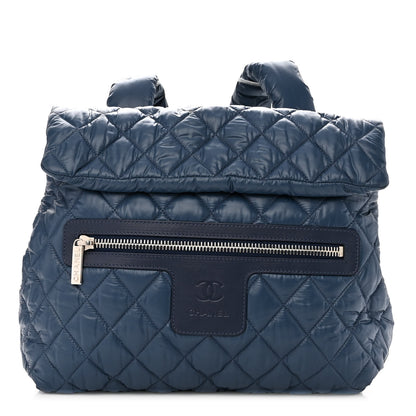 Chanel Nylon Quilted Coco Cocoon Backpack Blue 1 of 10