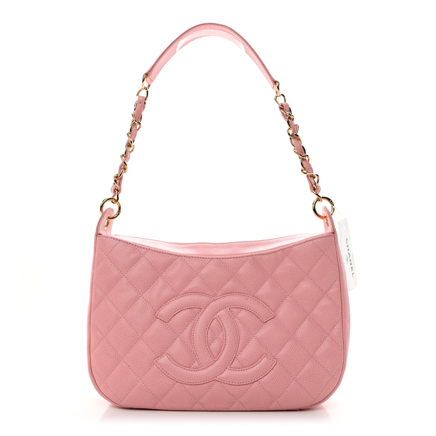 Caviar Quilted Timeless CC Shoulder Bag Pink