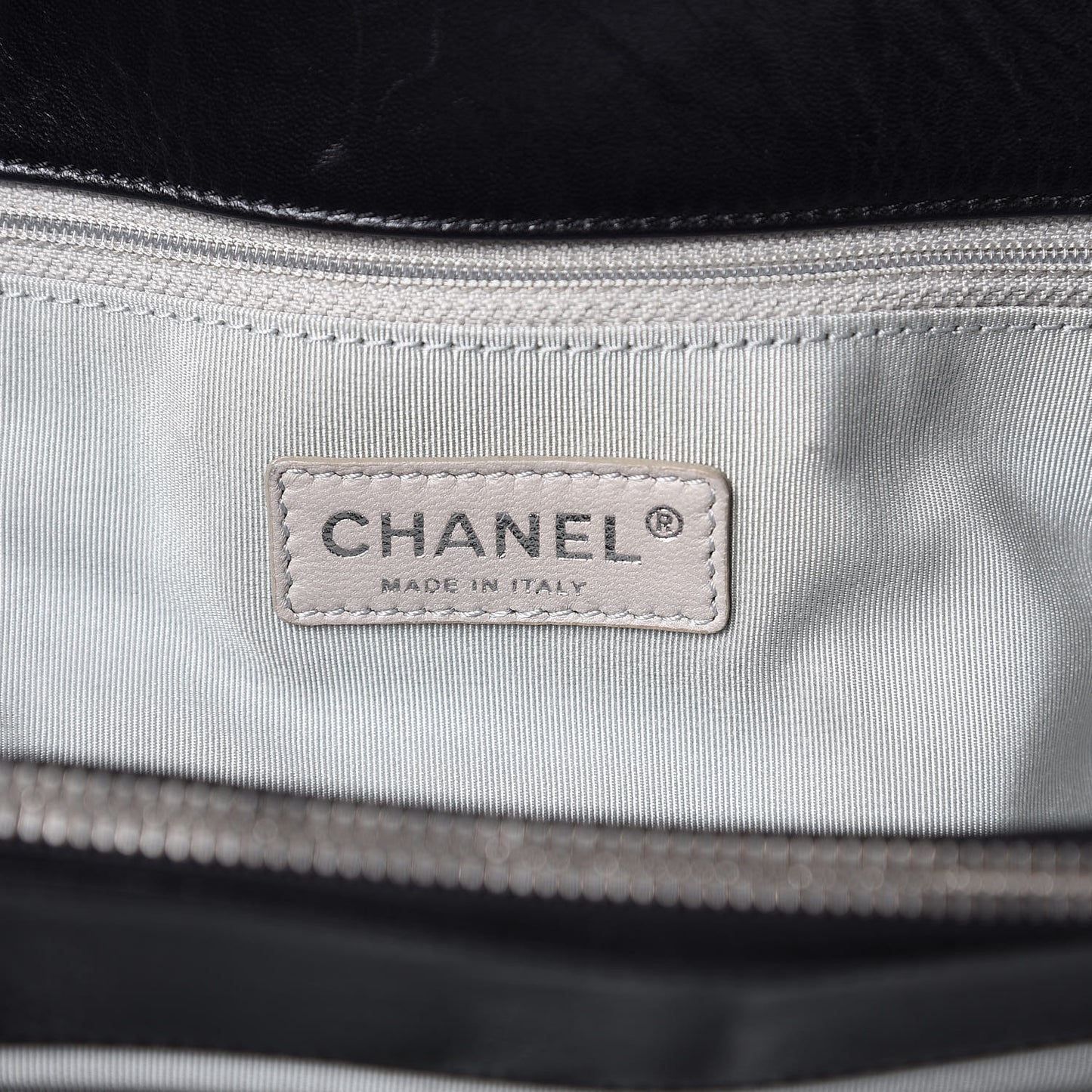 Glazed Lambskin Quilted Large Stravinsky Tote Black