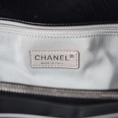 Chanel Glazed Lambskin Quilted Large Stravinsky Tote Black 6 of 12