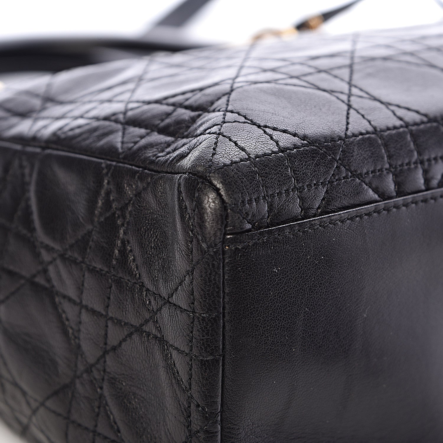 Christian Dior Lambskin Cannage Medium Lady Dior Black 9 of 20
