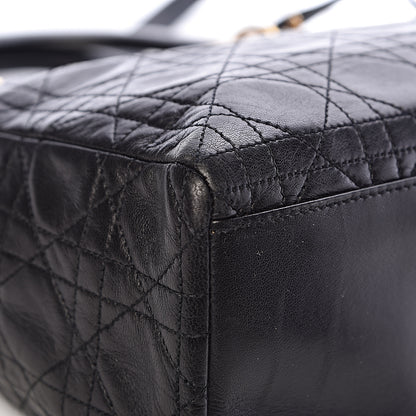 Christian Dior Lambskin Cannage Medium Lady Dior Black 9 of 20