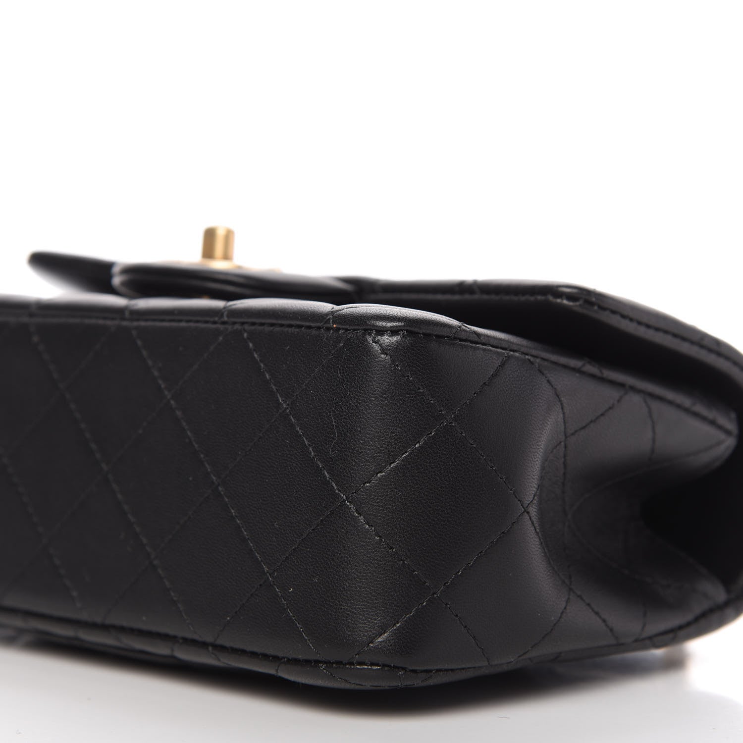 Chanel Lambskin Quilted Mini Top Handle Rectangular Flap Black 7 of 10