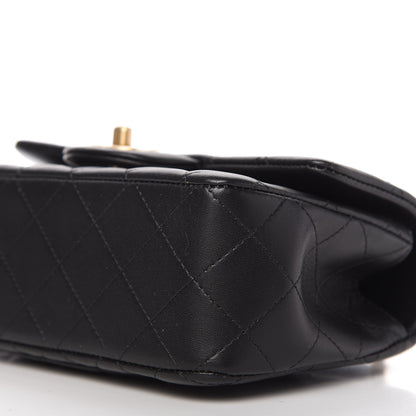 Chanel Lambskin Quilted Mini Top Handle Rectangular Flap Black 7 of 10