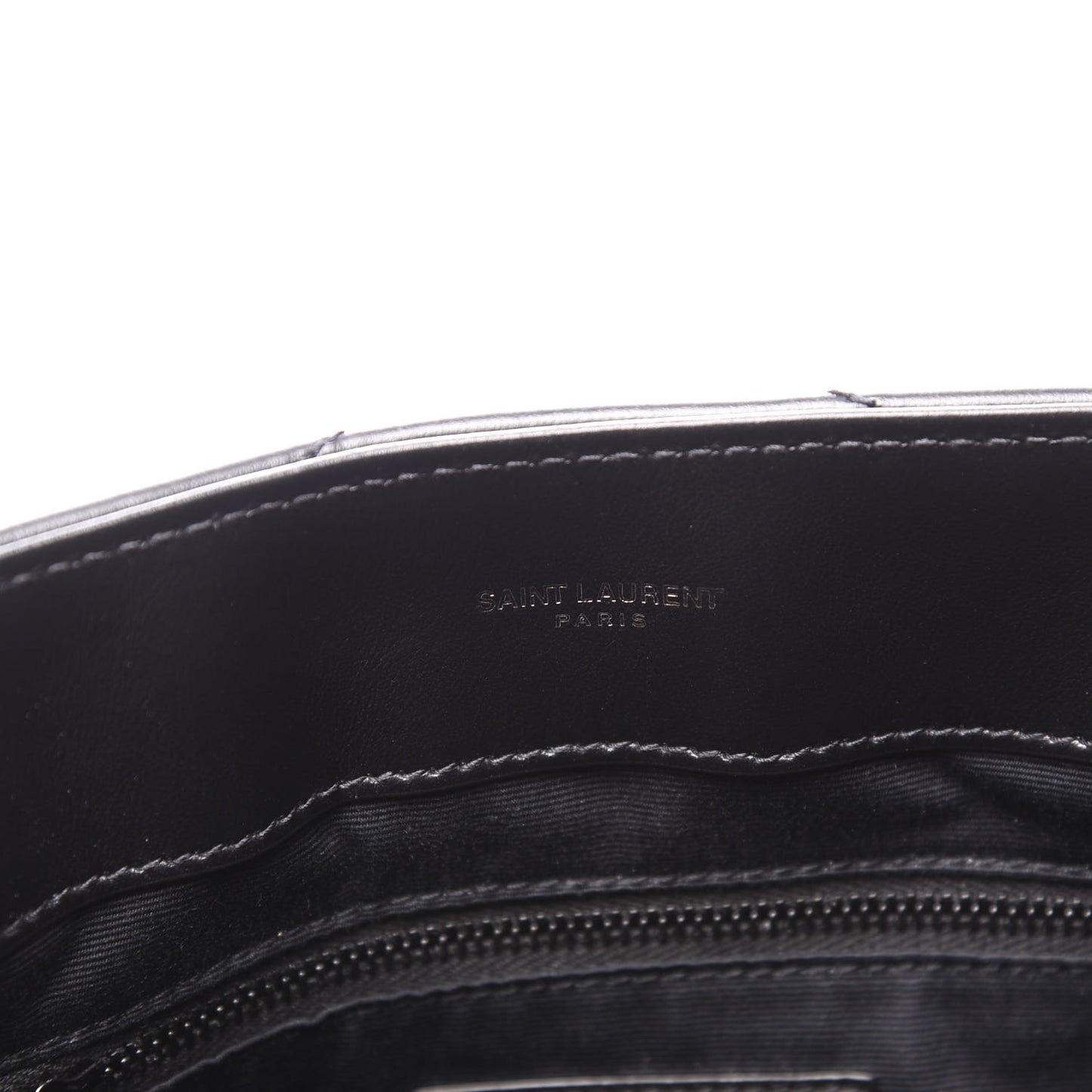 Calfskin Y Quilted Monogram Medium Loulou Chain Satchel Black