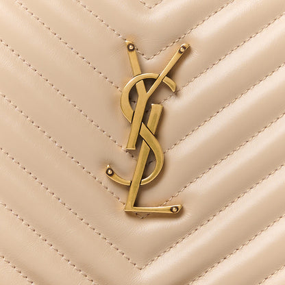 Saint Laurent Calfskin Matelasse Monogram Lou Camera Bag Dark Beige 8 of 11
