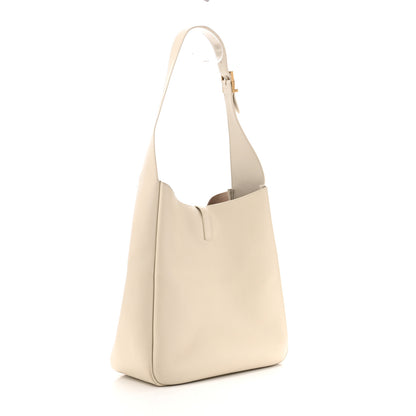 Saint Laurent Smooth Calfskin Large Le 5 A 7 Soft Hobo Blanc Vintage 3 of 13