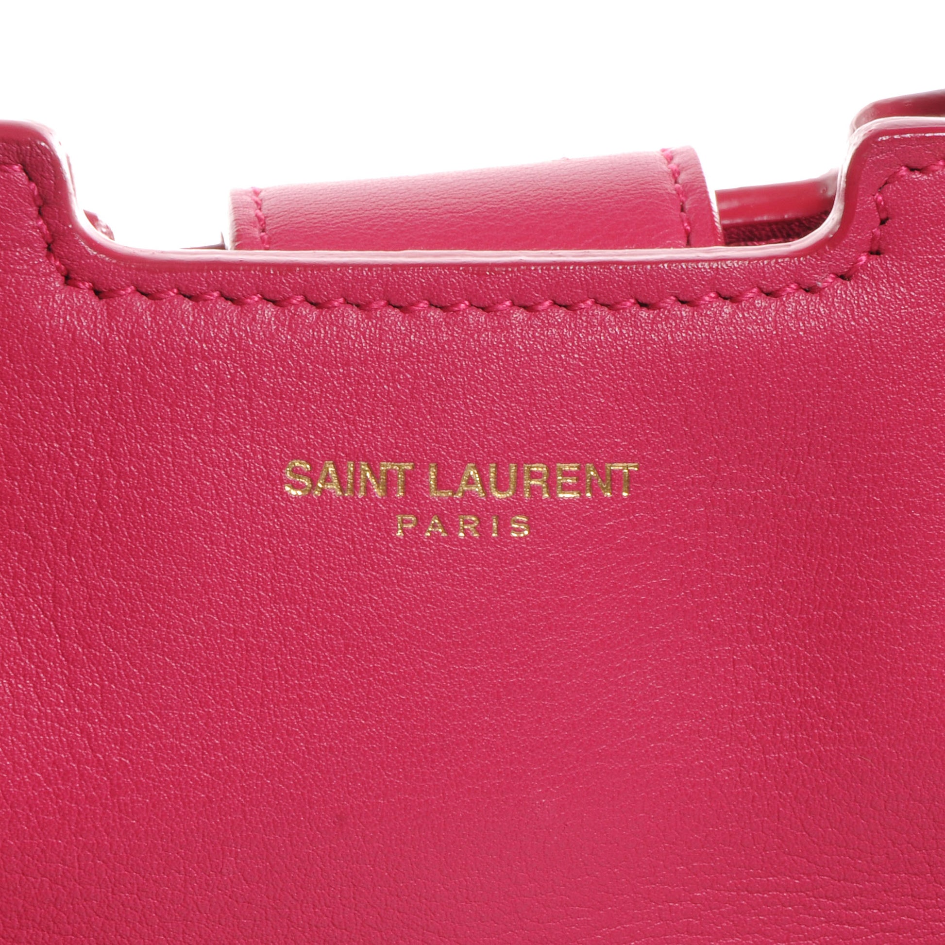 Saint Laurent Leather Small Classic Y Cabas Fuchsia 9 of 9