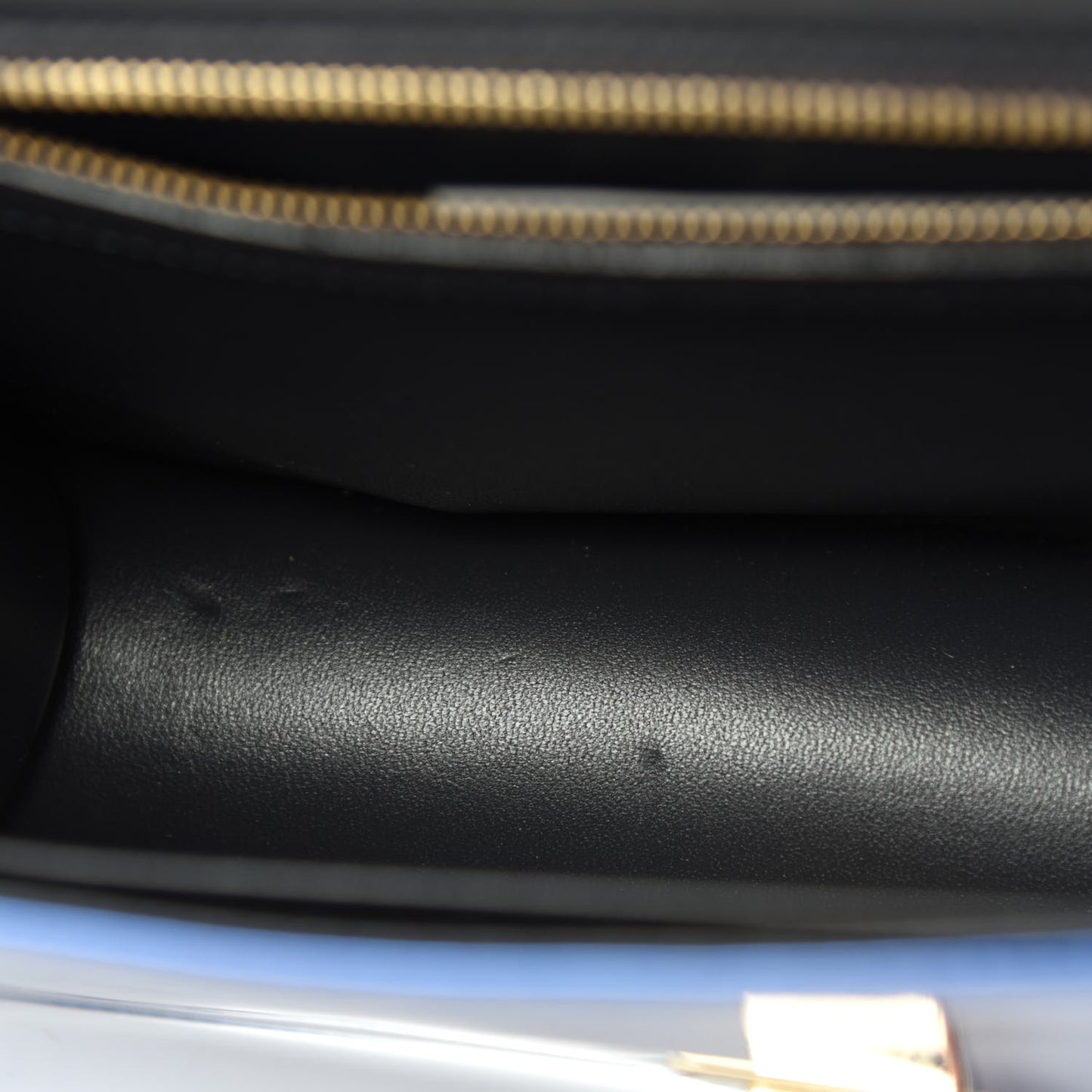 Metallic Patent Micro-Cannage Medium Diorama Flap Bag Blue