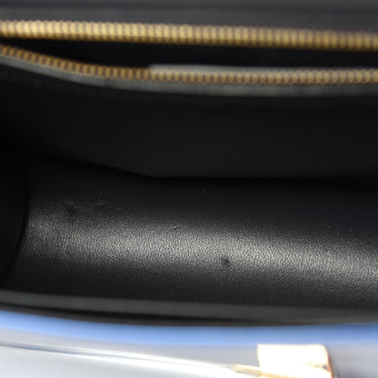 Christian Dior Metallic Patent Micro-Cannage Medium Diorama Flap Bag Blue 10 of 14