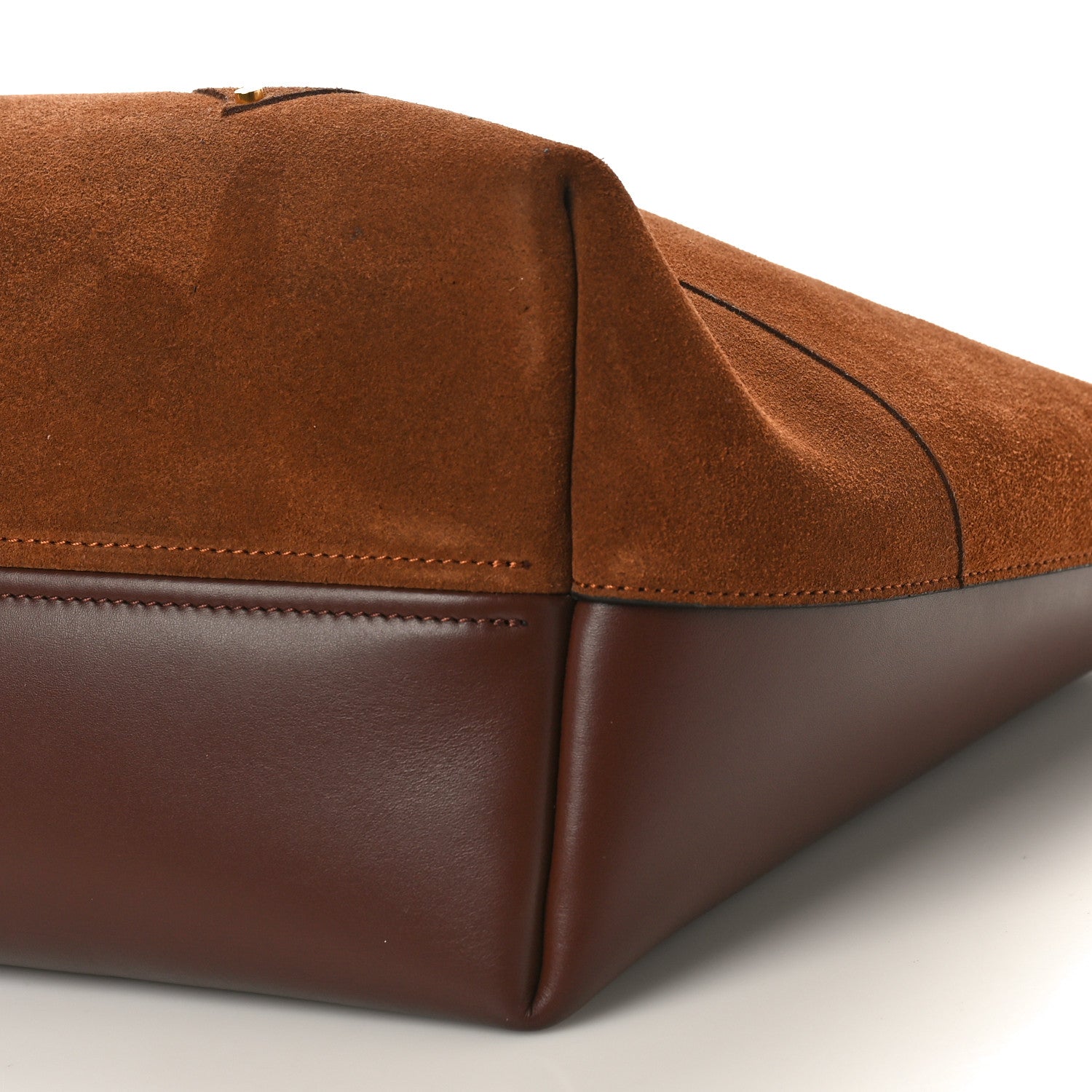 Chloe Suede Patchwork Small Marcie Tote Caramel 9 of 9